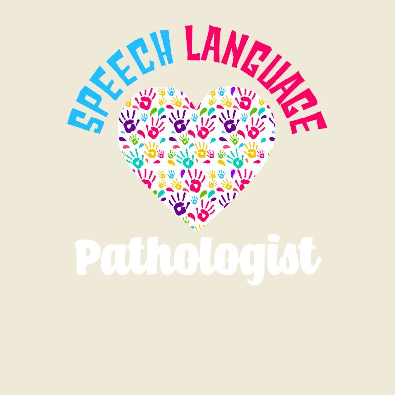 Speech Language Pathologist Herz Handabdrücke