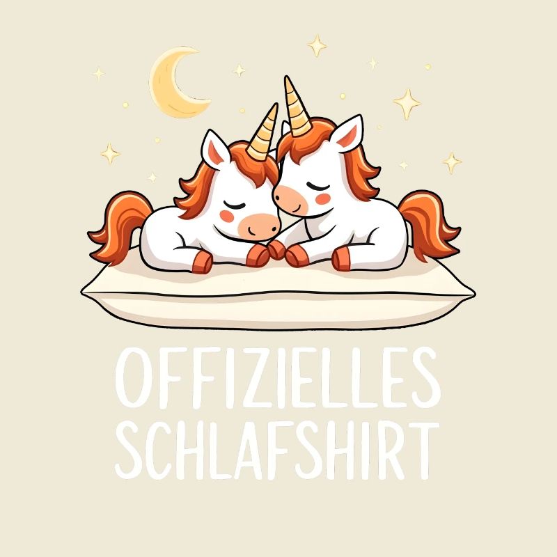 Offizielles Schlafshirt Einhörner Einhorn Paar