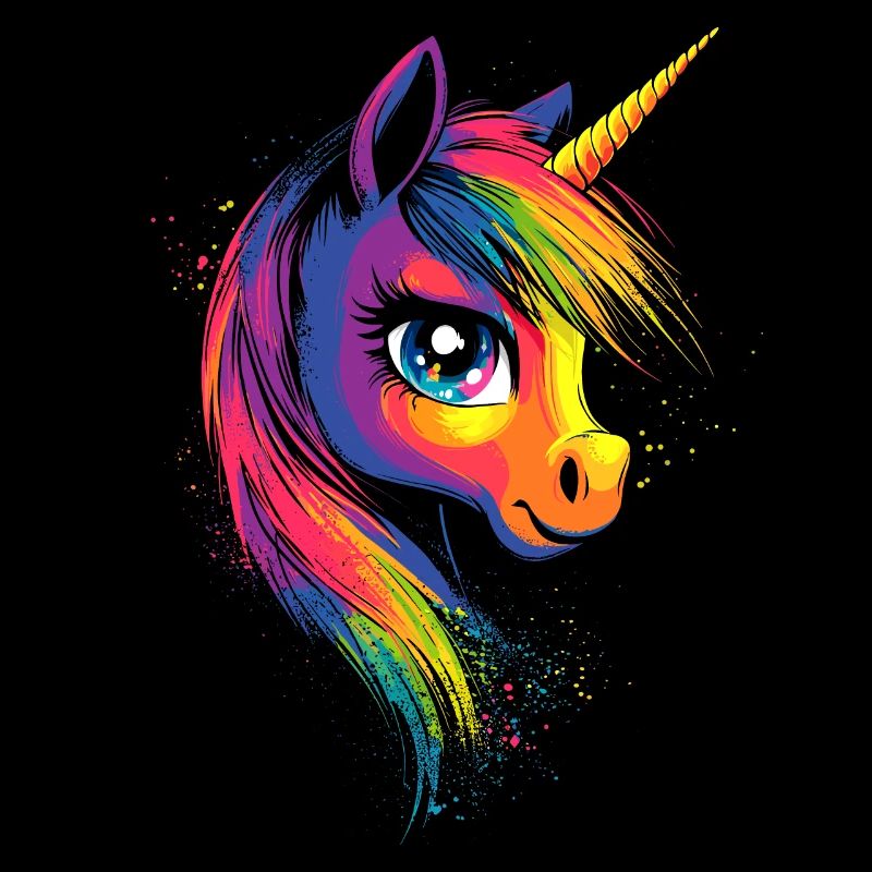 Einhorn Bunt Regenbogen Pferde Reiten Einhörner