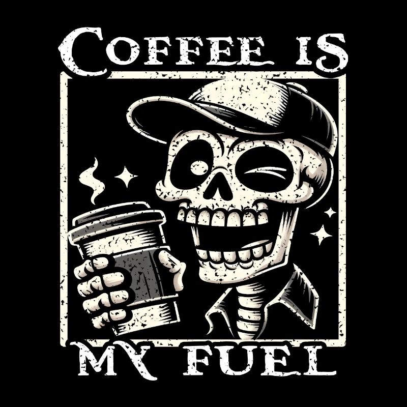 LE CAFÉ EST MON CARBURANT - SKELETON
