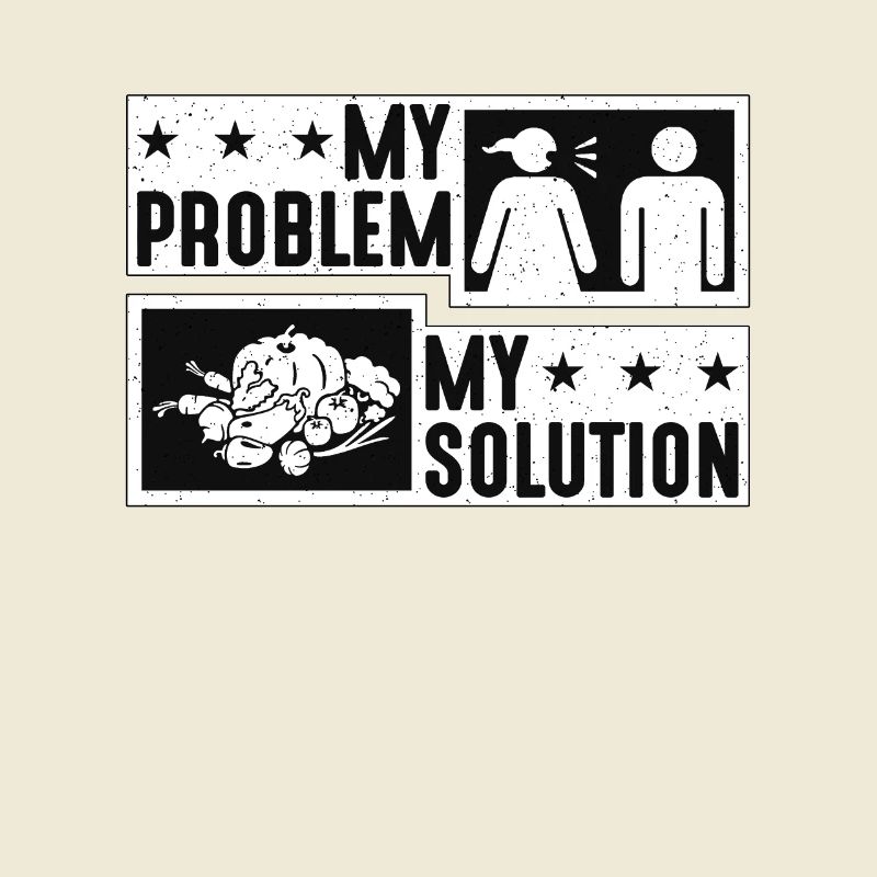 Vegetarian My Problem My Solution Pictogram Dad
