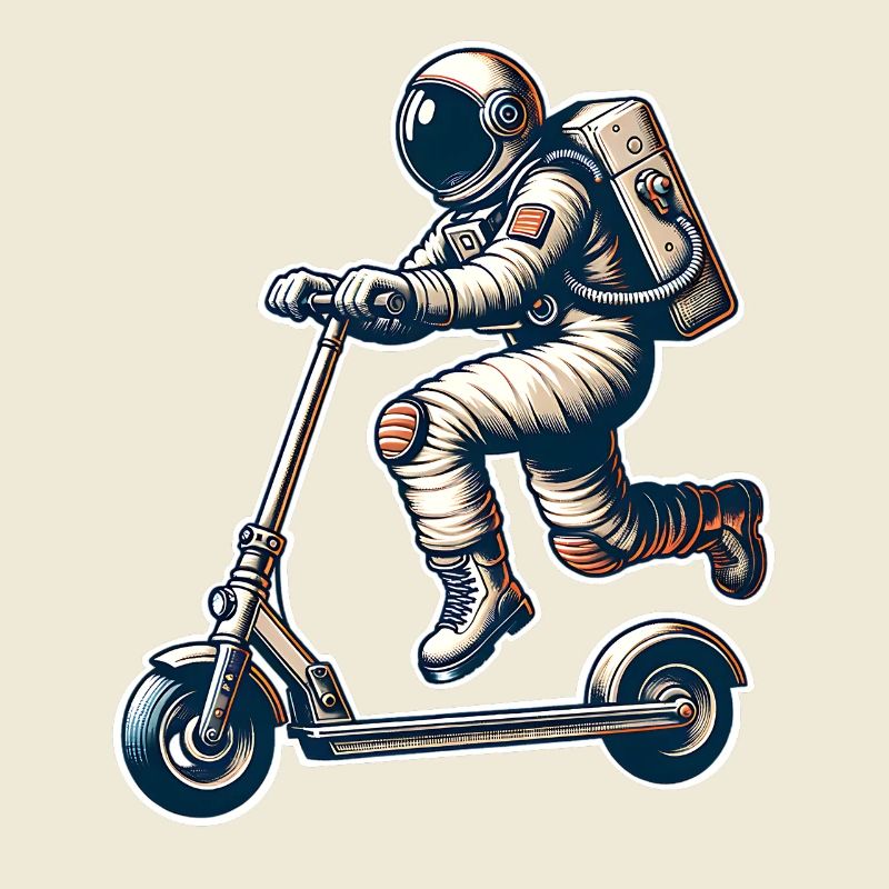 E-Scooter E-Scooter Trottinette Astronaute