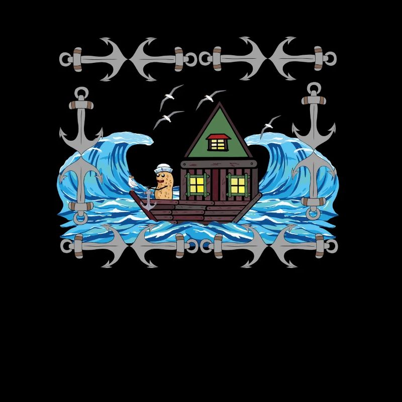 maritim Erdnuss Matrose Schiff Schiffe Ahoi Moin