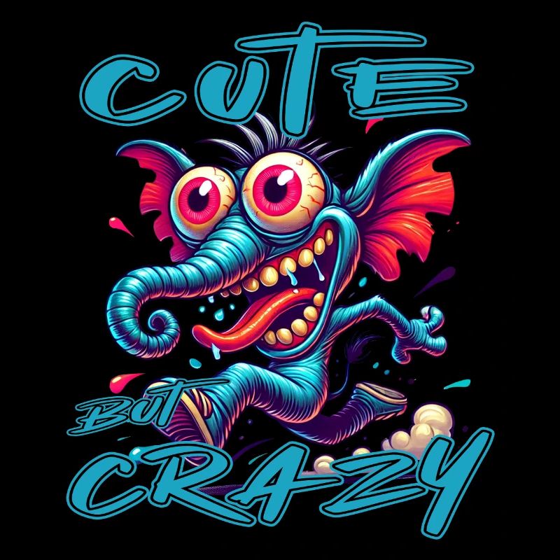 Cute but Crazy Elefant Comic Stil