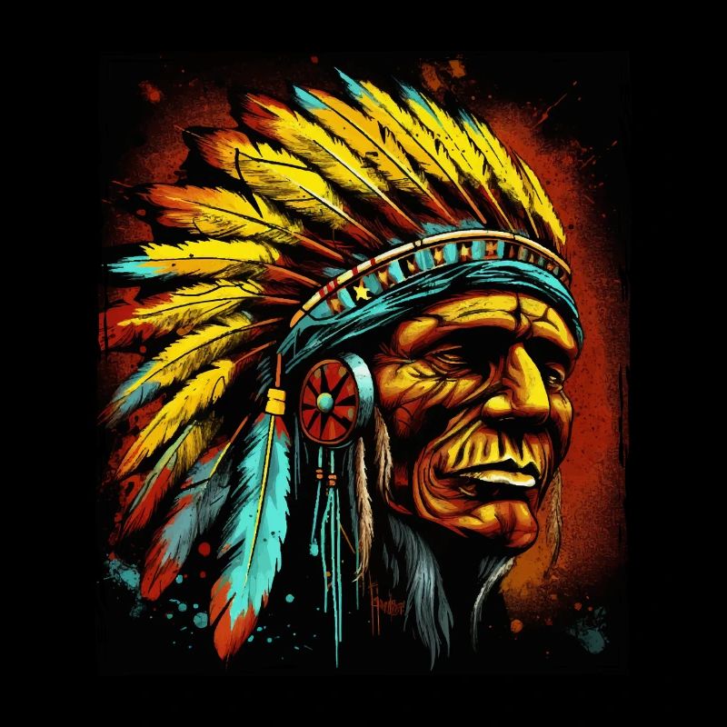 Apache Indianer Häuptling Totenkopf