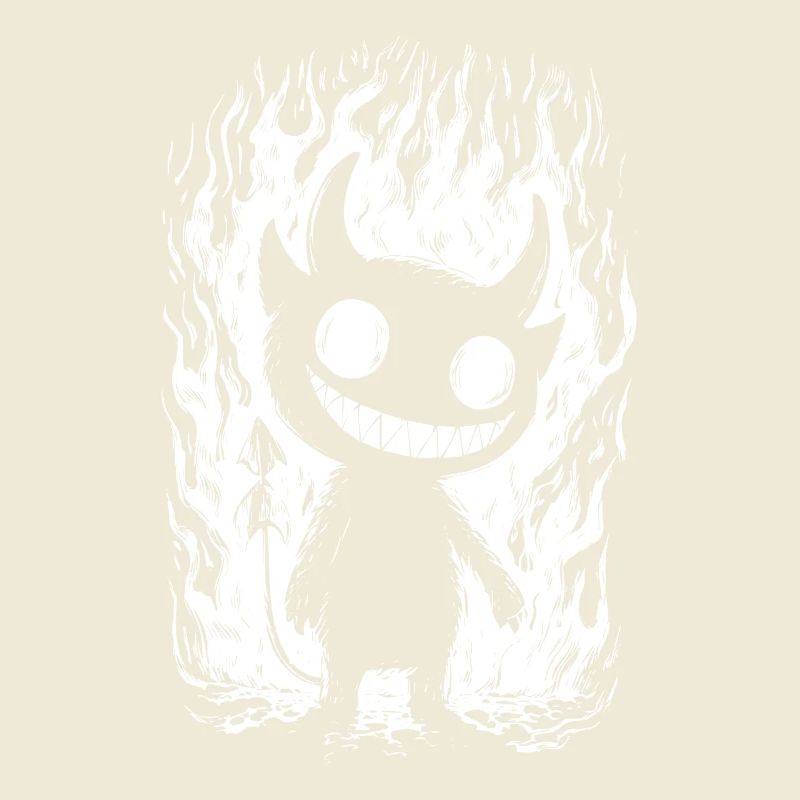 Grinning Devil Cartoon – Black Humor Devil