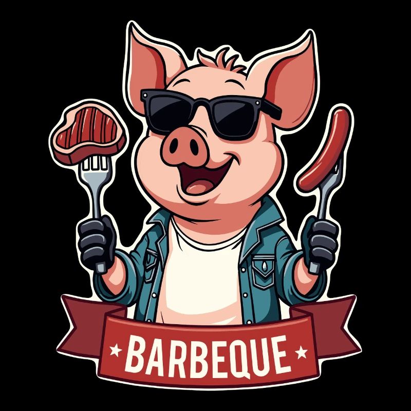 Cool Funny Grill Pig BBQ