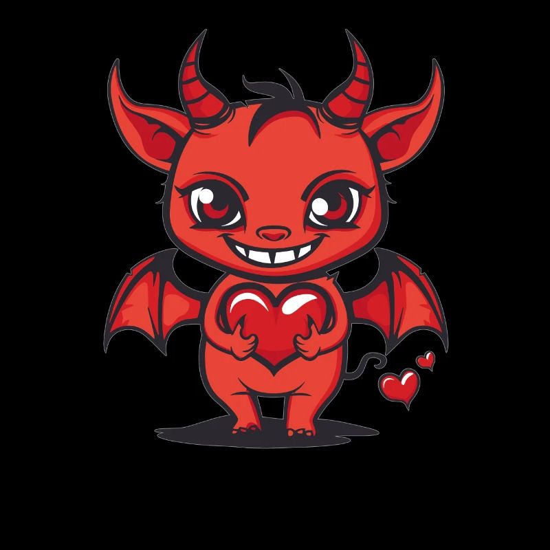 Little devil with heart
