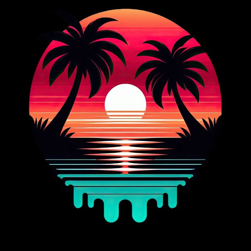 Sunlight summer vibes palm trees beach