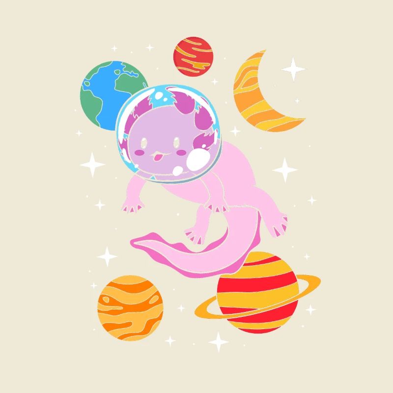 Astronaute axolotl
