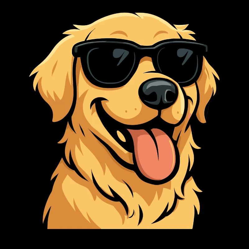 Cool Dog With Sunglasses Illustration