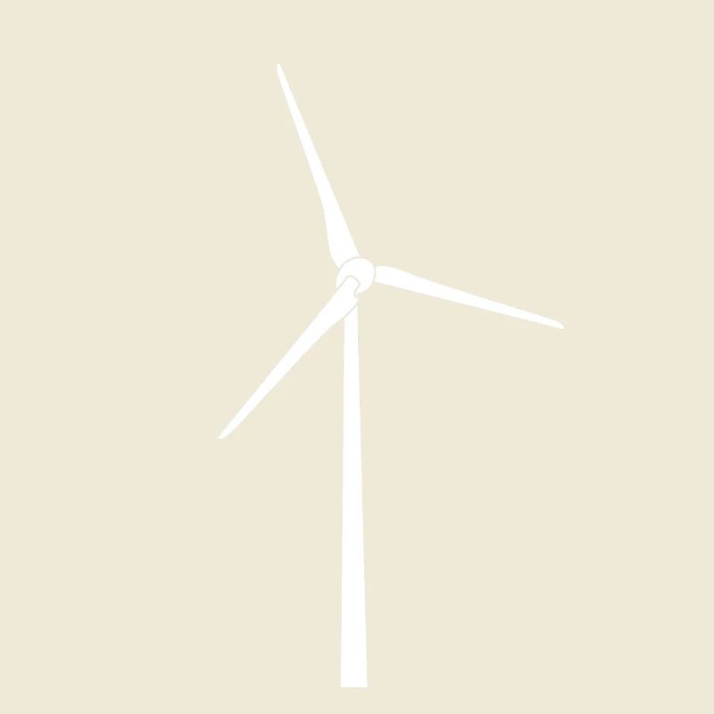 Wind Power Silhouette White