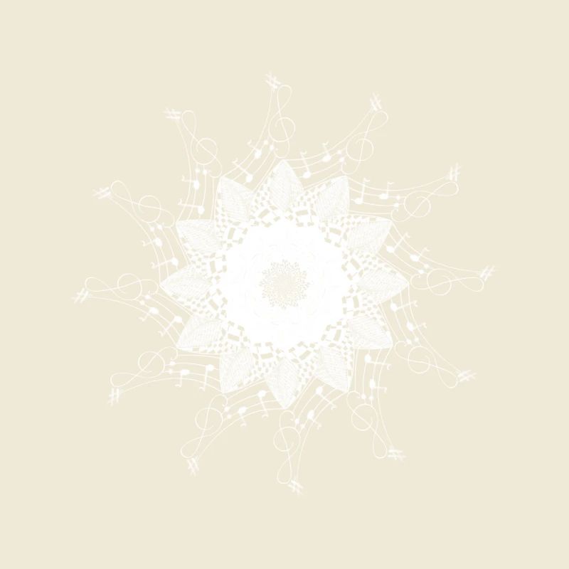 Musical Mandala Snowflake Pattern