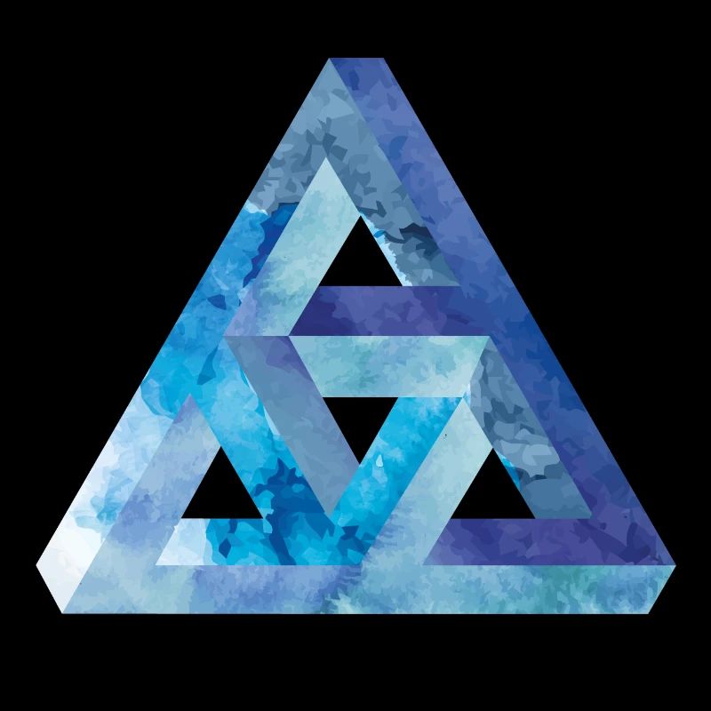 Optical illusion triangle Escher