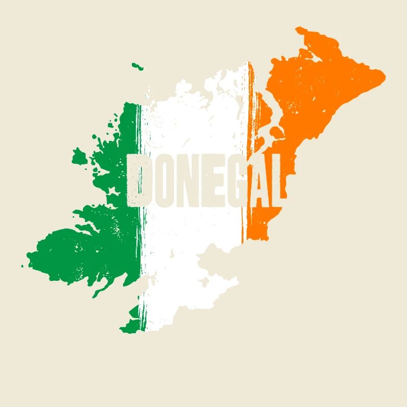 | du comté de Donegal Irlande Contour de la carte du drapeau