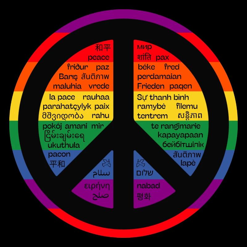 Regenbogenzeichen des Friedens.