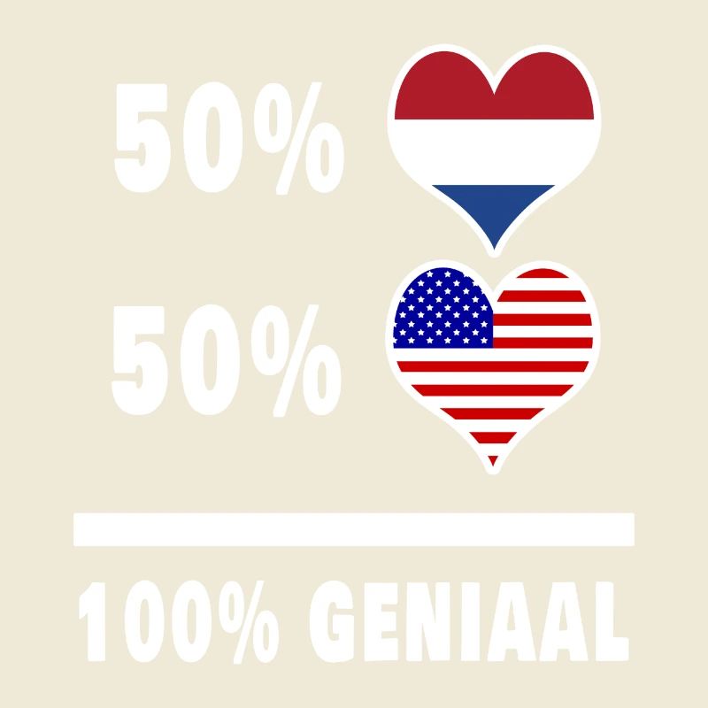 Drapeau 100% Genius des États-Unis et des Pays-Bas