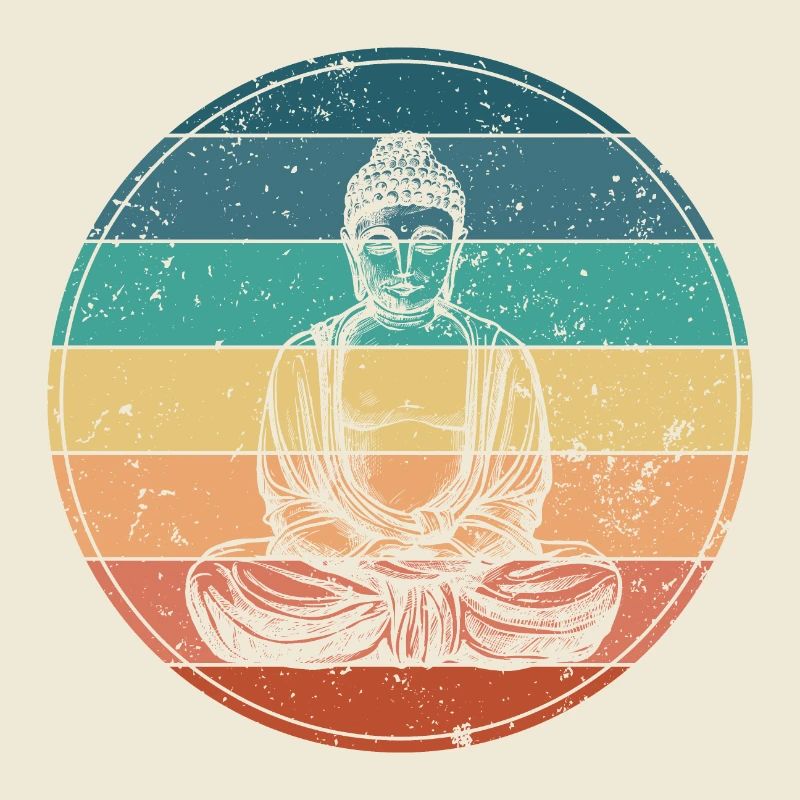 Buddha in der Regenbogen-Meditation