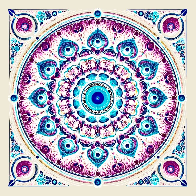 Orbital Mandala Blue-Pink
