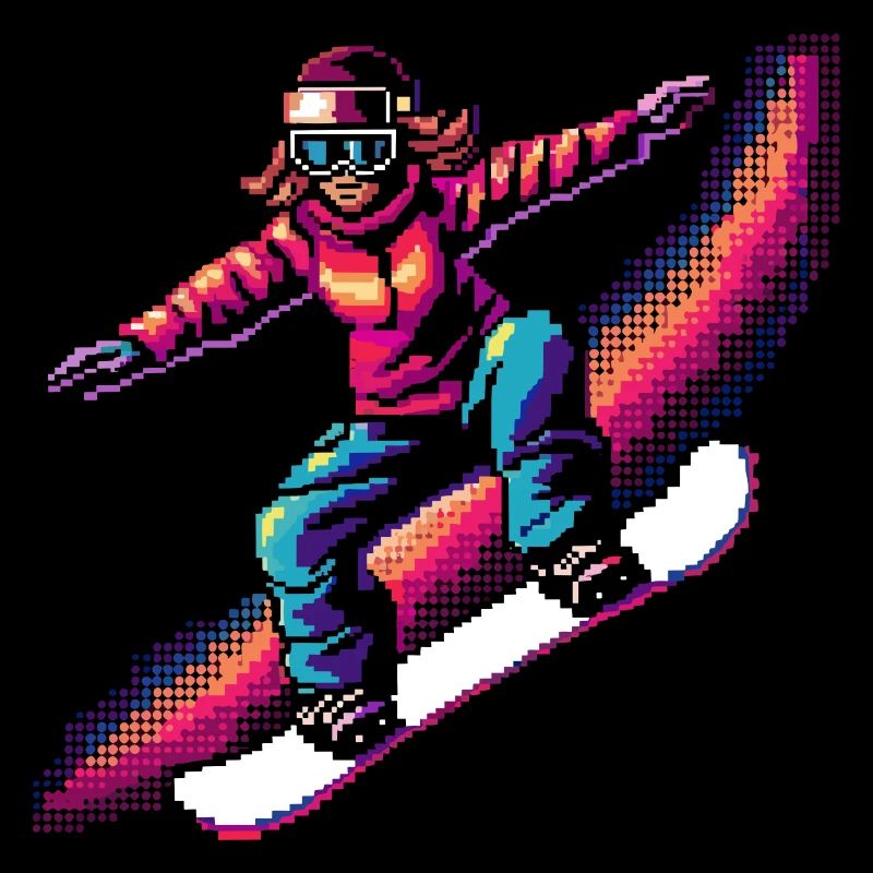 Snowboarding Pixel