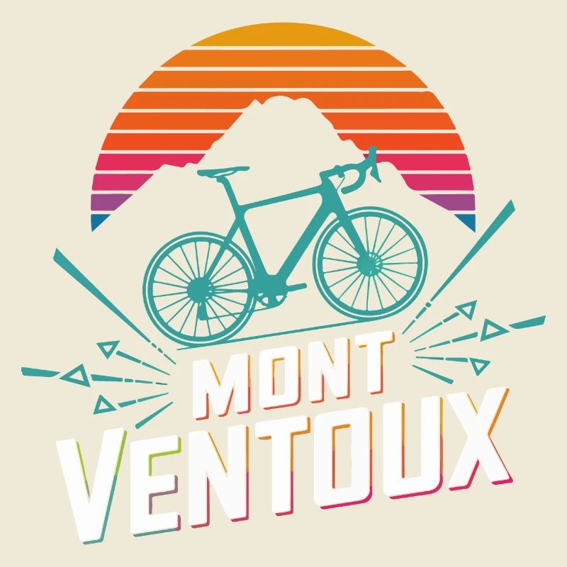 Mont Ventoux Retro Gradient Rennrad Kunst