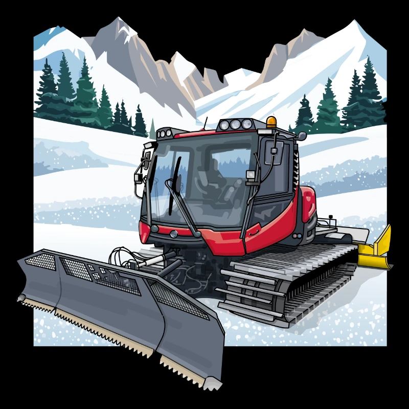 Snow groomer clearing