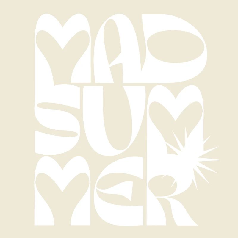 Typographie audacieuse de l’amour de l’été