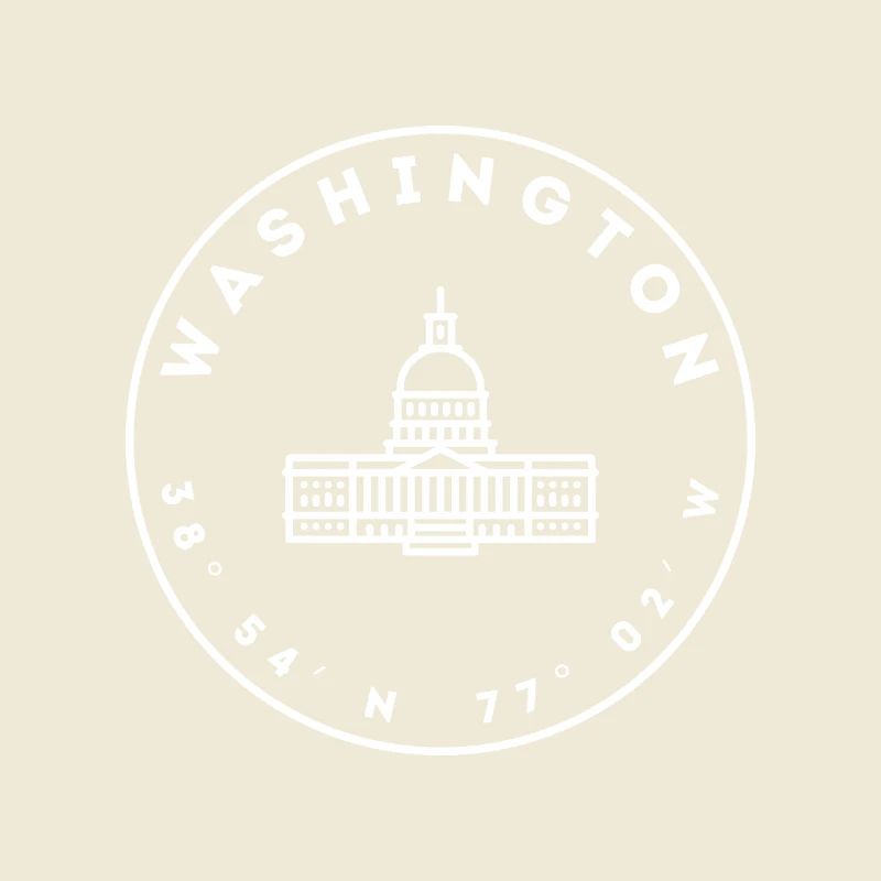Washington DC avec le Capitole et les coordonnées