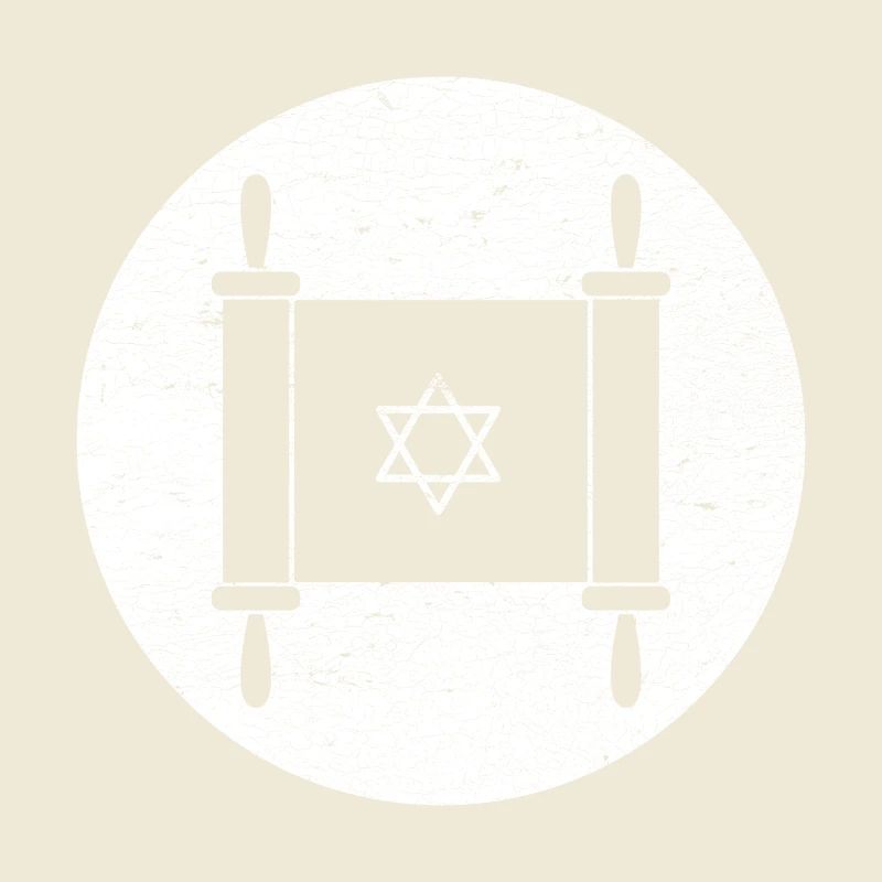 Torah scroll in a white circle