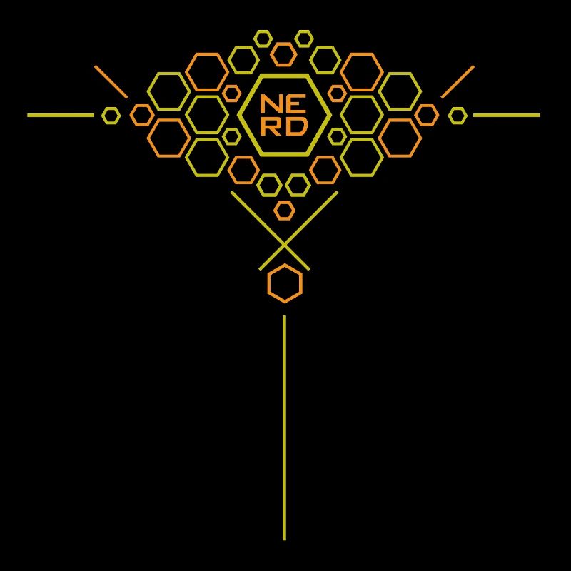 Nerd Hex Muster Gradient