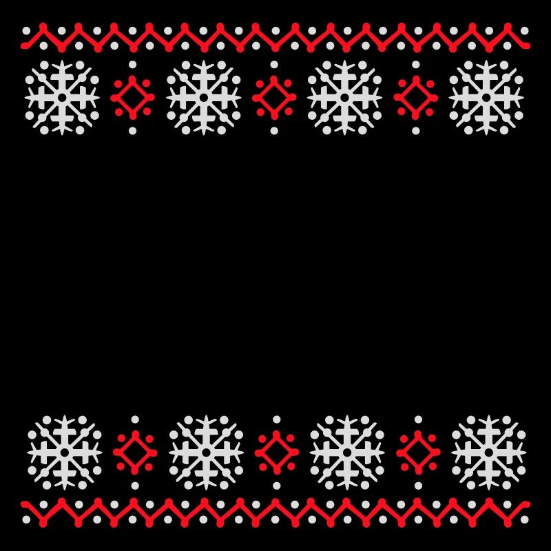 Ugly Sweater Christmas Pattern Snowflakes Cool