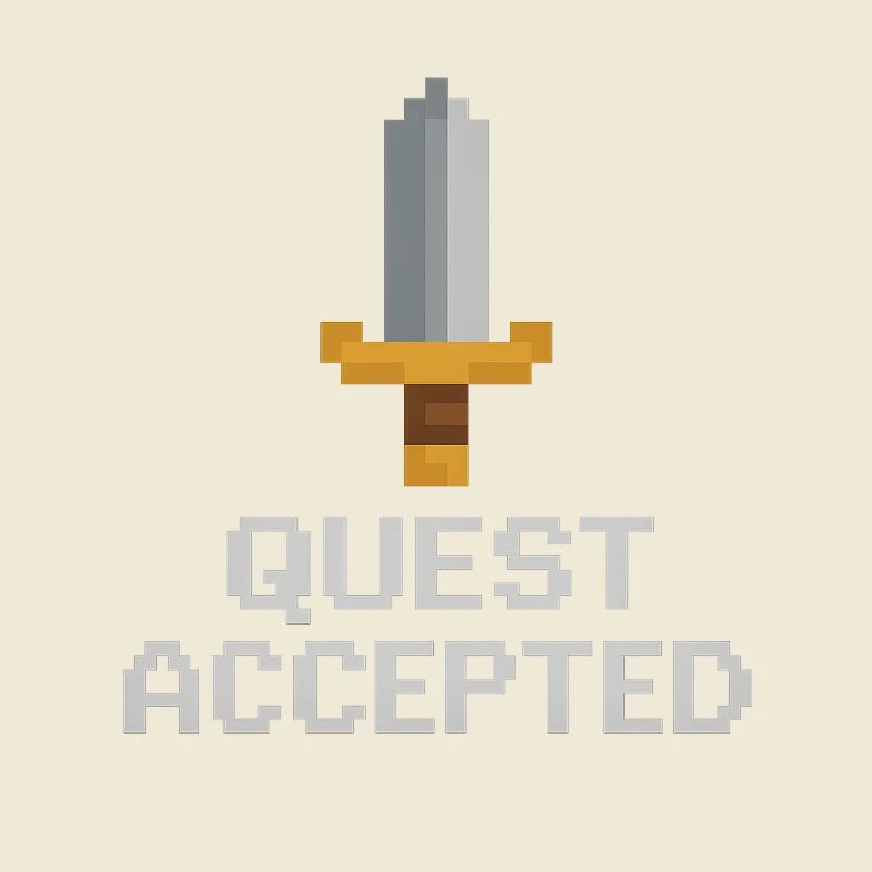Quest Accepted Pixel Sword