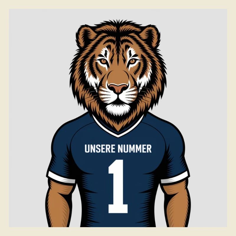 Tiger Mascot Jersey Print