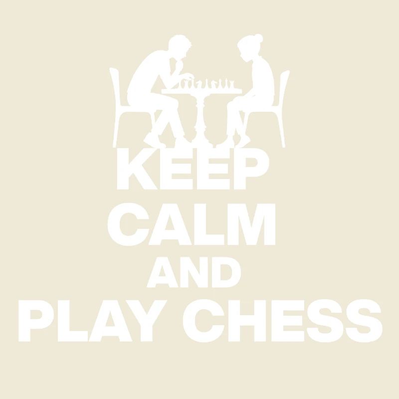 KEEP CALM AND PLAY CHESS! CHESS FANS Black