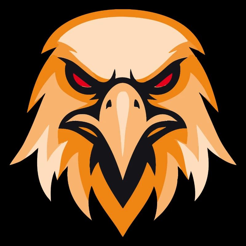 Wild Eagle Head in Orange