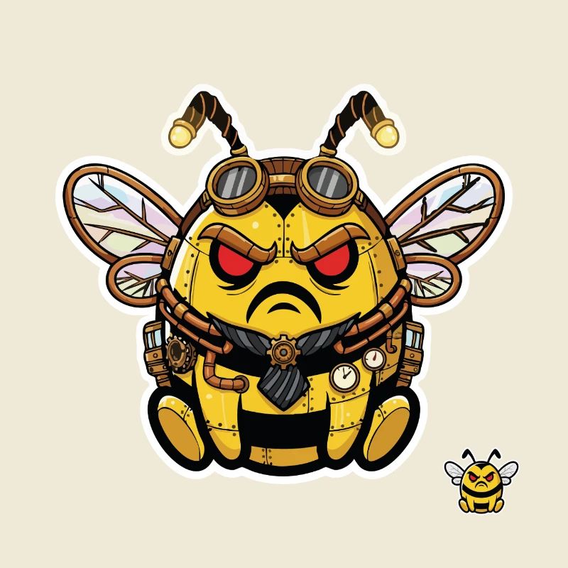 Bionische Edgy Steampunk Cyborg Bee