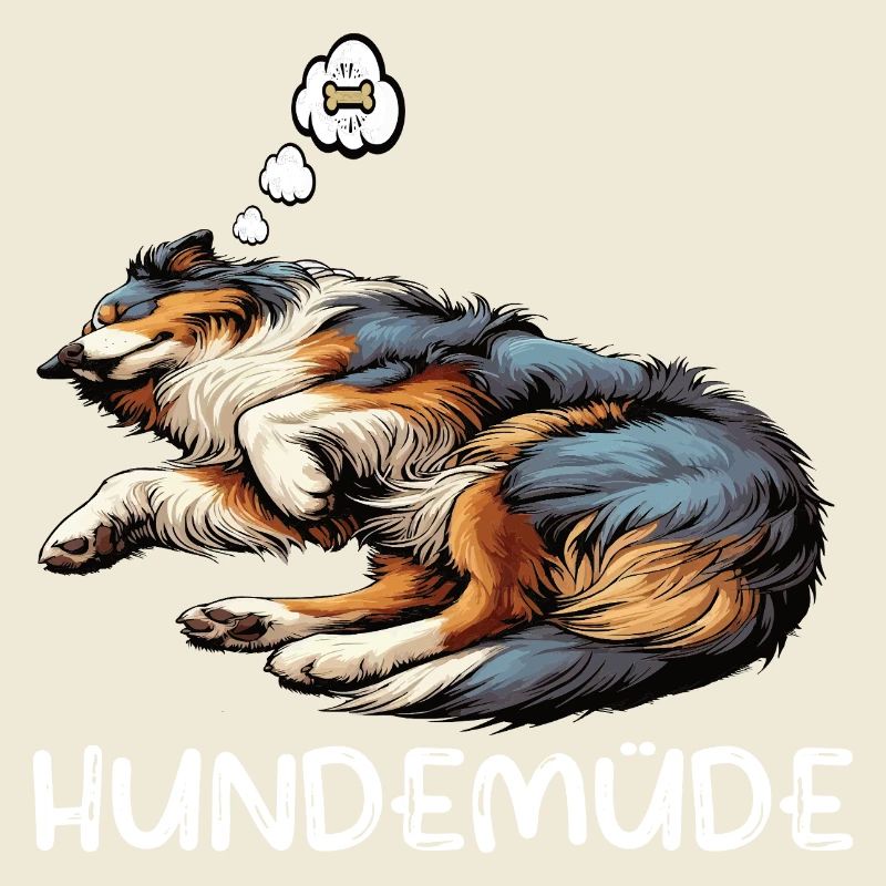 Hundemüde Australian Shepherd Aussie Aussiehalter