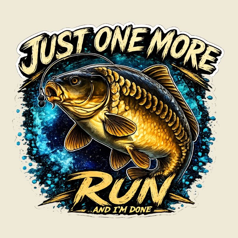Nur noch eine Runde Karpfenfischerei-Design