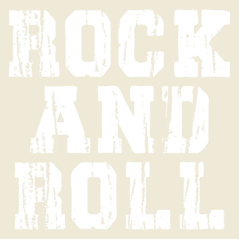 Rock'n'Roll Distressed Text Logo