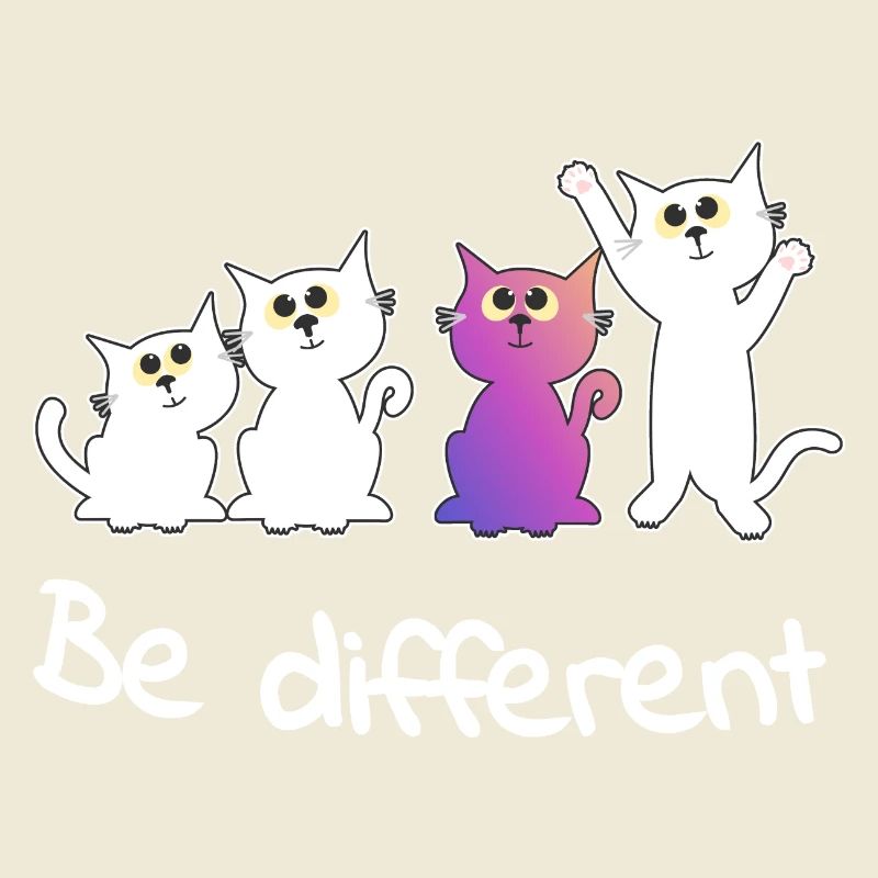 be different Dame Katze Tiere Kätzchen Somme Trend