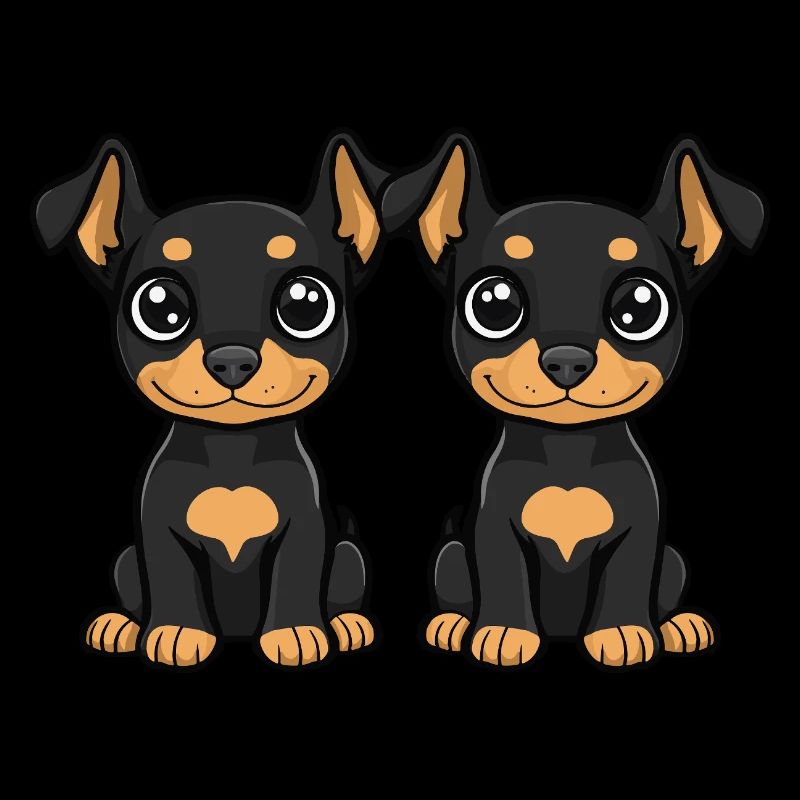 Bande dessinée de chien doberman