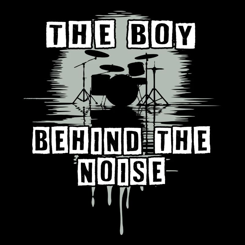 Drummer Boy Schlagzeuger Drumset Silhouette