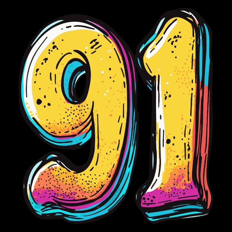 91 Numéro Coloré