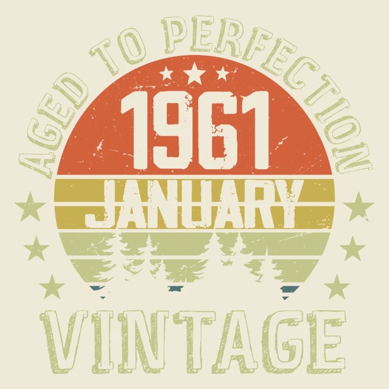 Geboren im Januar Geburtstagsgeschenk Januar 1961