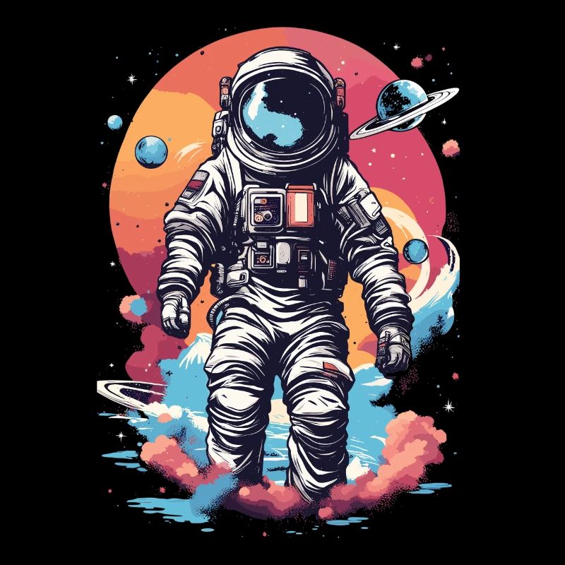 Cool astronaut in space