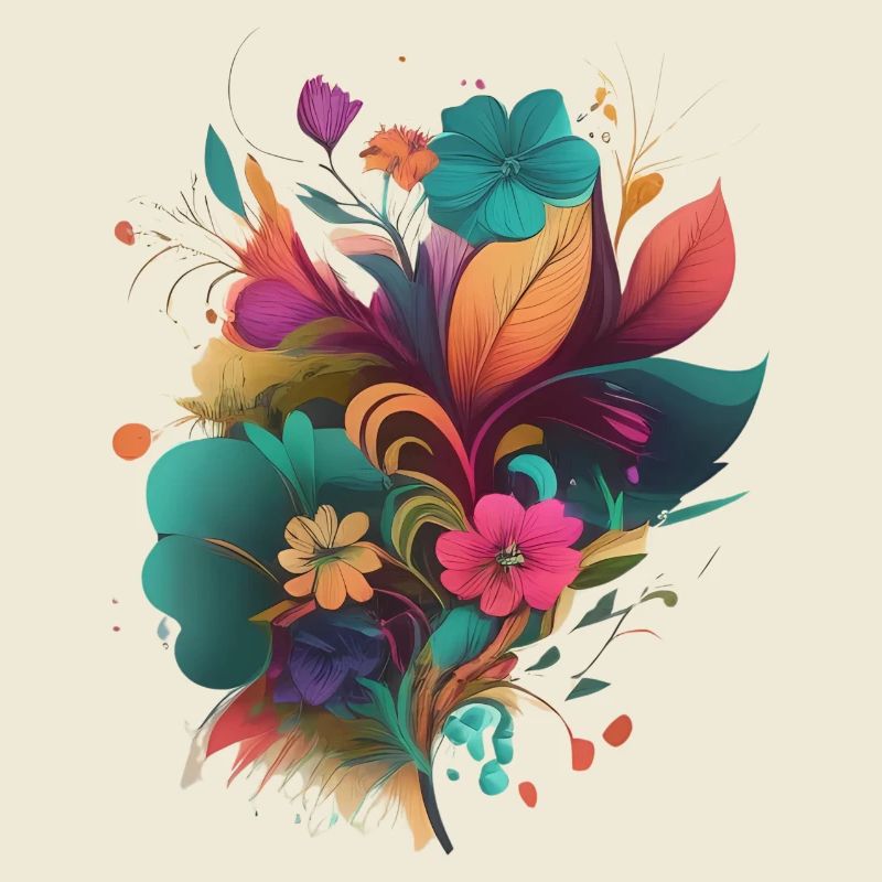 Explosion Florale Abstraite