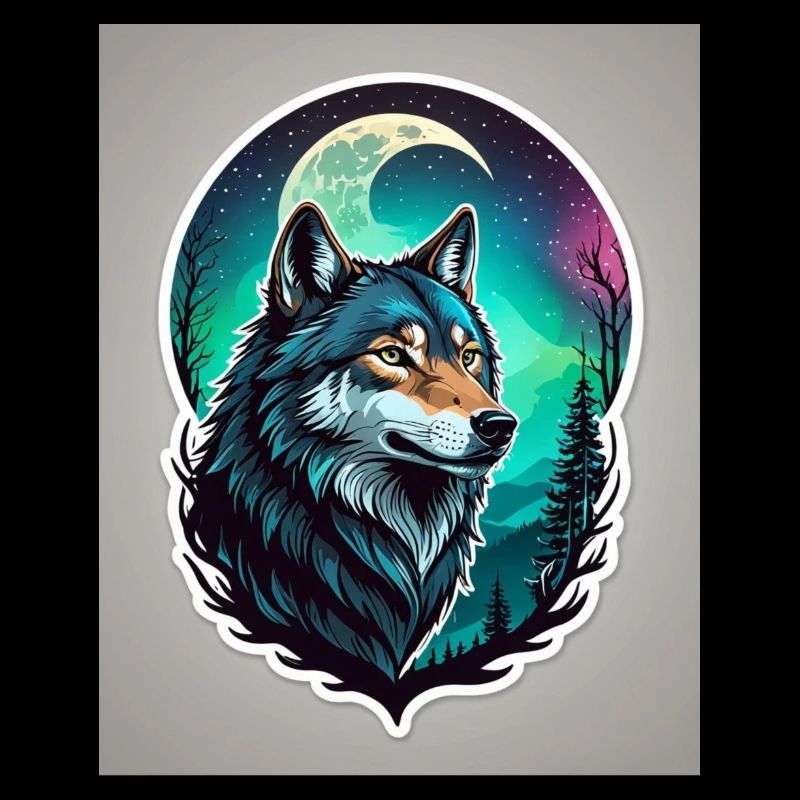 Wolf in der Nacht