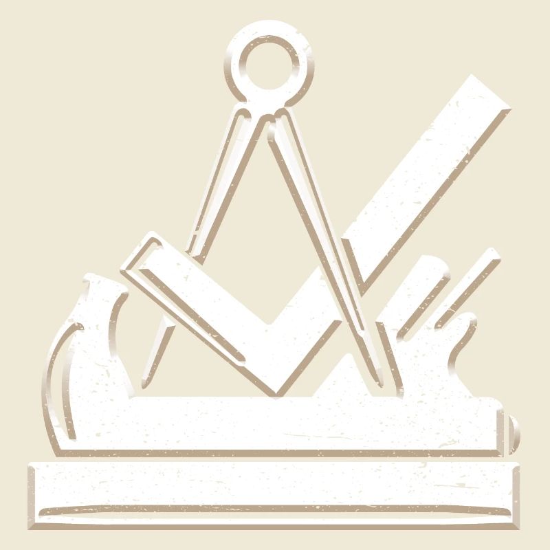 Carpenter et menuisier symbole de guilde 3D grunge utilisé