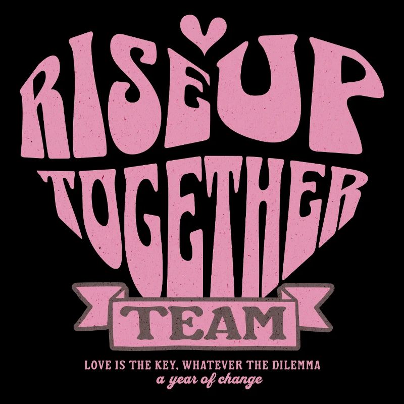 Conception de t-shirt Love Unity Heart, Levez-vous ensemble