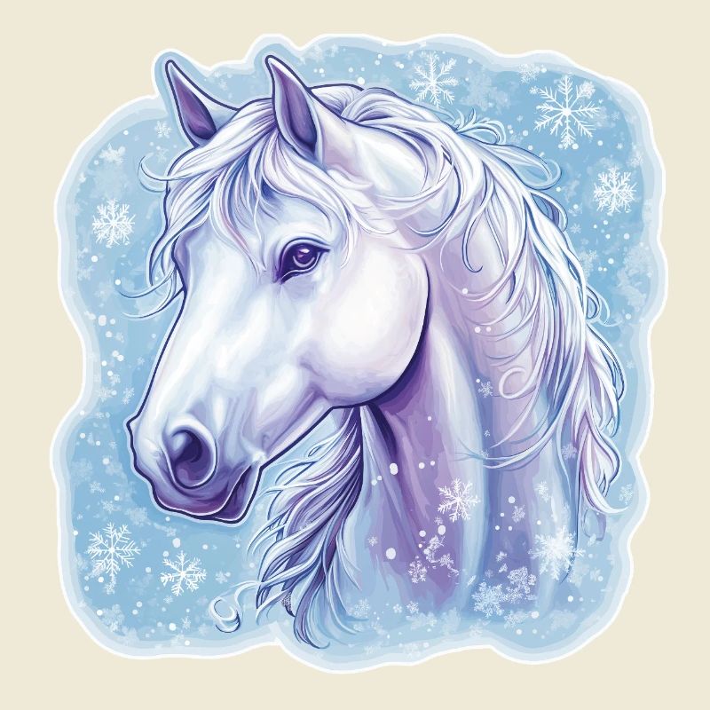 Pferd Schneeflocken 